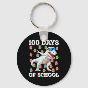 Llavero 100 Días Escolares T-rex Dabbing Niños 100º D