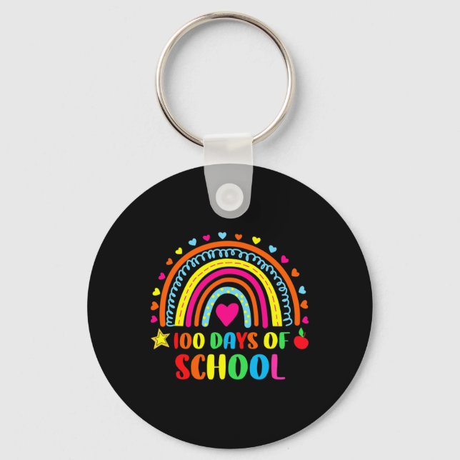 Llavero 100 días felices del arcoiris de 100 profesores es (Anverso)