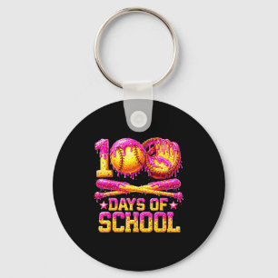 Llavero 100 días goteantes de softball de escuela helado 1