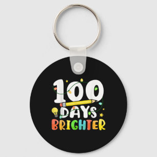 Llavero 100 días más brillantes Feliz 100° día de clases