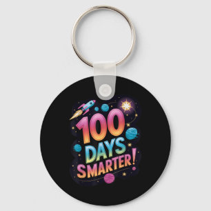 Llavero 100 días más inteligente celebración escolar con t