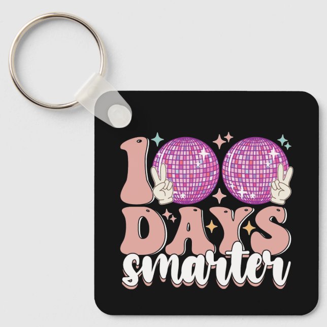 Llavero 100 días más inteligente disco bola 100º día de cl (Anverso)