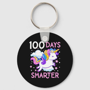 Llavero 100 días más inteligentes de clases en Unicorn