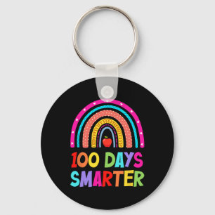 Llavero 100 días más inteligentes del arco iris feliz 100 
