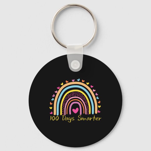 Llavero 100 Días Más Inteligentes En El Arcoiris (Anverso)