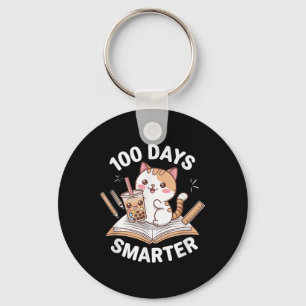 Llavero 100 Días Más Inteligentes Para Celebración Escolar