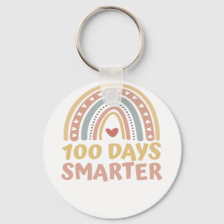 Llavero 100 días más inteligentes para el arco iris escola