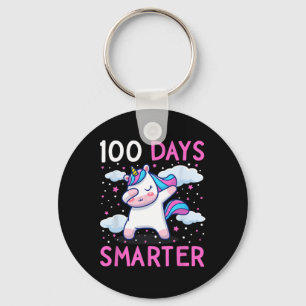 Llavero 100 días niños Chicas más inteligentes Unicorn 100
