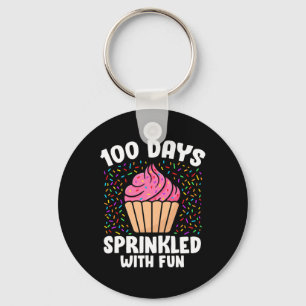 Llavero 100 días salpicados con tarta divertida 100 días d