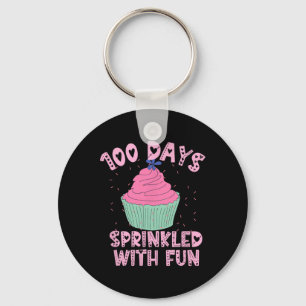Llavero 100 días salpicados con tarta divertida 100 días d