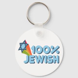 Llavero 100% JUDÍO + Magen David