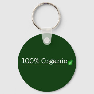 Llavero 100% Orgánico - texto blanco