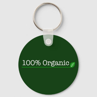 Llavero 100% Orgánico - texto blanco