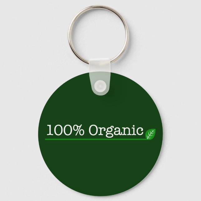 Llavero 100% Orgánico - texto blanco (Anverso)