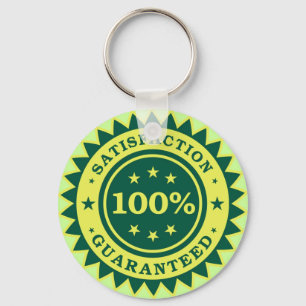 Llavero 100% Satisfacción Pegatina garantizado