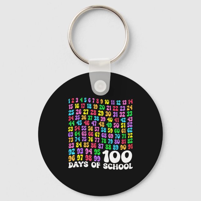 Llavero 100th Day Of School Teacher Kids 100 Days Math Num (Anverso)