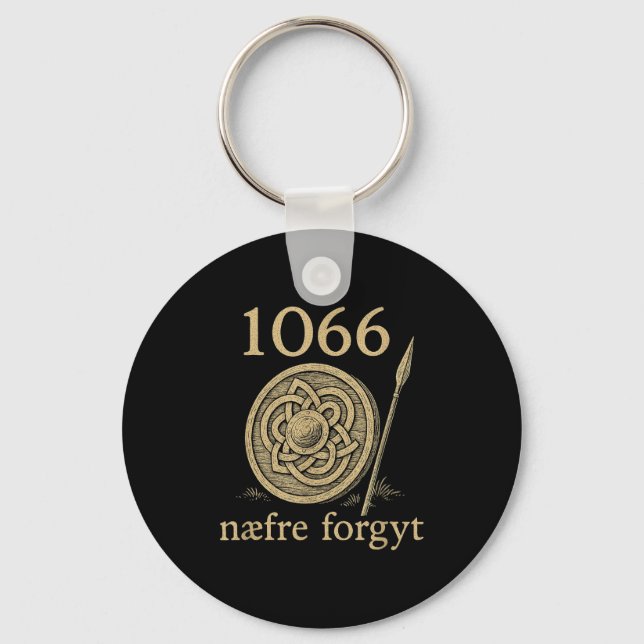 Llavero 1066 Naefre Forgyt Never Forget Viking England His (Anverso)