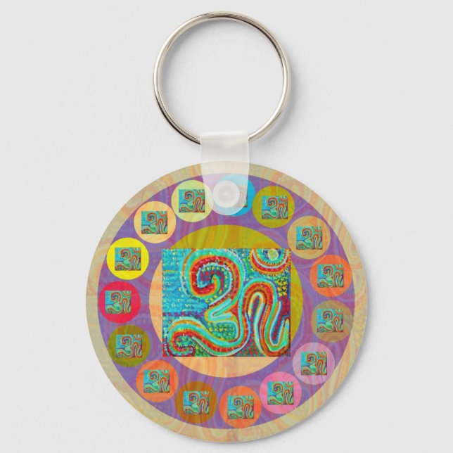 Llavero 108 OM MANTRA para todos (Anverso)