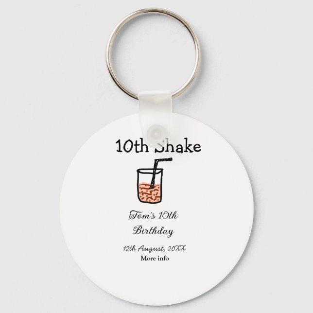 Llavero 10.ª sacudida 10.ª garrapata de feliz cumpleaños (Anverso)