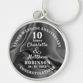Llavero 10.º regalo de aniversario de Boda personalizado