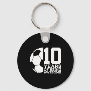 Llavero 10 Años De Ser Increíble Fútbol 10º Cumpleaños _1