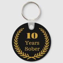 10 años Sobriedad Sobria y Personalizable Keepsake