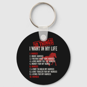 Llavero 10 Cosas Que Quiero Para Mi Vida Con Caballos1