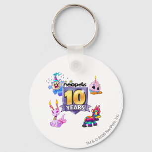 Llavero 10mo Logotipo del cumpleaños