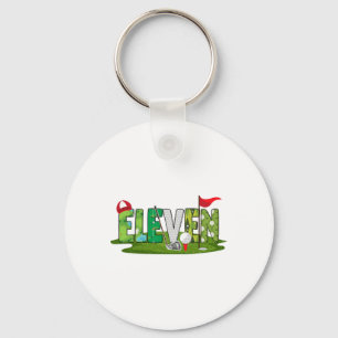 Llavero 11.º tema del golf de cumpleaños 11 años Deportes