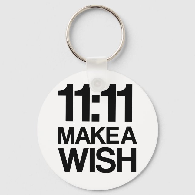 Llavero 11:11 MAKE A WISH keychain (Anverso)