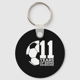 Llavero 11 Años De Ser Increíble Fútbol Cumpleaños 11