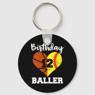 Llavero 12.º Fun Baller de Cumpleaños Banda de Softball de