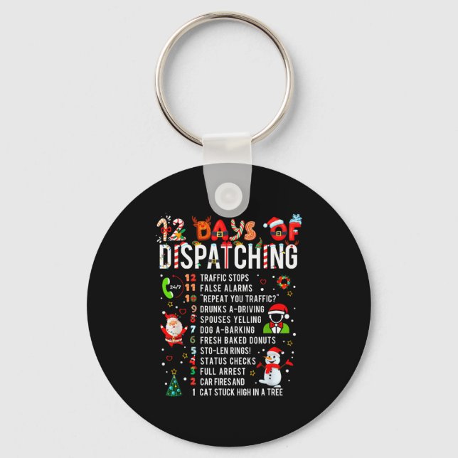 Llavero 12 Days Of Dispatching Funny Christmas Dispatcher  (Anverso)