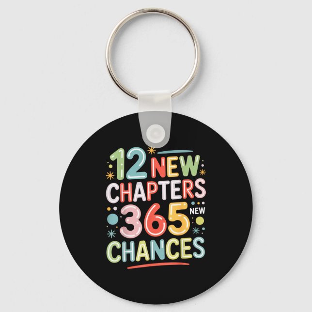 Llavero 12 New Chapters 365 Chances Insrational Quote For  (Anverso)