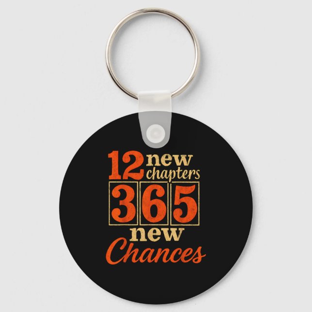 Llavero 12 New Chapters 365 Chances Motivational  (Anverso)