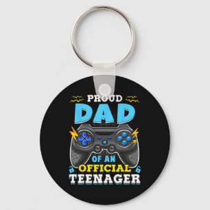 Llavero 13.º cumpleaños Orgulloso papá oficial adolescente