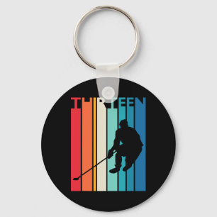 Llavero 13.º regalo de cumpleaños Trece años de hockey vin