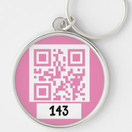 Llavero 143 mensaje secreto de código QR, descodificarlo, 