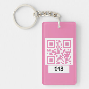 Llavero 143 mensaje secreto de código QR, descodificarlo, 