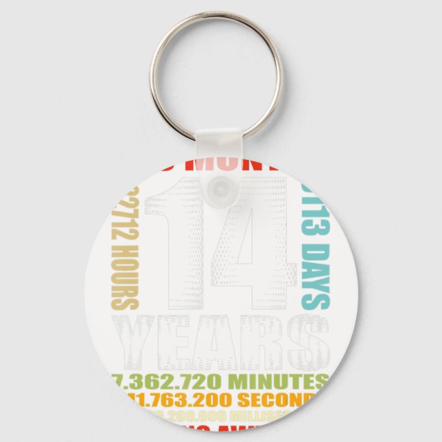 Llavero 14 Años Chicas Niños De 14 Años De Edad (Anverso)