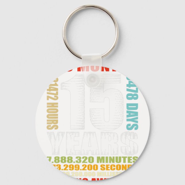 Llavero 15 Años Chicas Niños De 15 Años De Edad (Anverso)