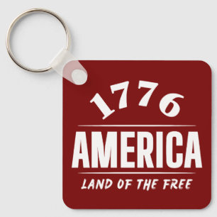 LLAVERO 1776 AMÉRICA TIERRA DE LIBRES 4 DE JULIO LIBERTAD