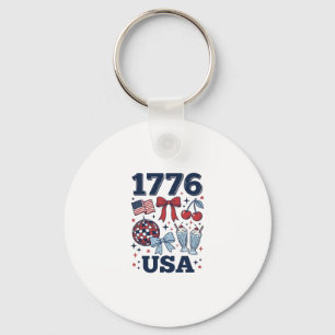 Llavero 1776 Diseño Vectorial Coqueta Patriótica USA_1