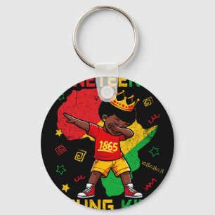 Llavero 1865 Juneteenth Joven Rey Dabbing Niños Afric