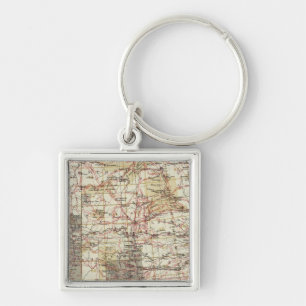 Llavero 1878 Mapa de progreso de las encuestas geográfica