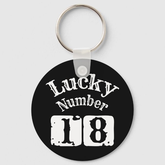 Llavero 18 - Lucky Número 18 Luck (Anverso)