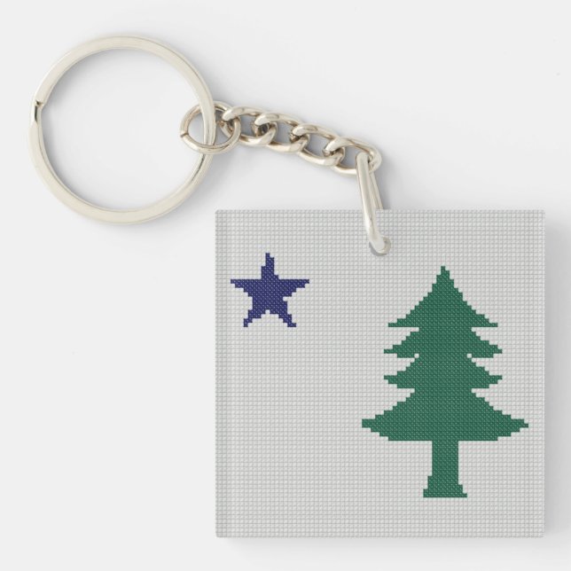 Llavero 1901 Magnífica Bandera Faux Cross Stitch (Frente)