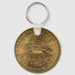 Llavero 1904 Veinte dólares en moneda, en cruz o $20