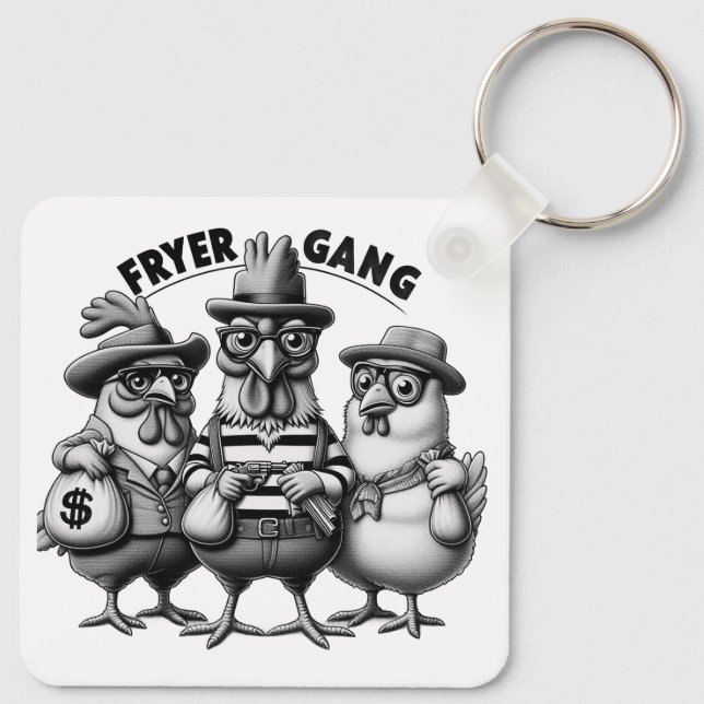 Llavero "1930s Chicken Robbers" Aluminum Keychain (Reverso )