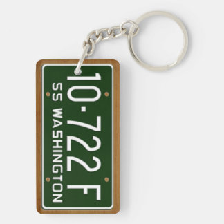 Llavero 1955 de la placa del vintage de Washington